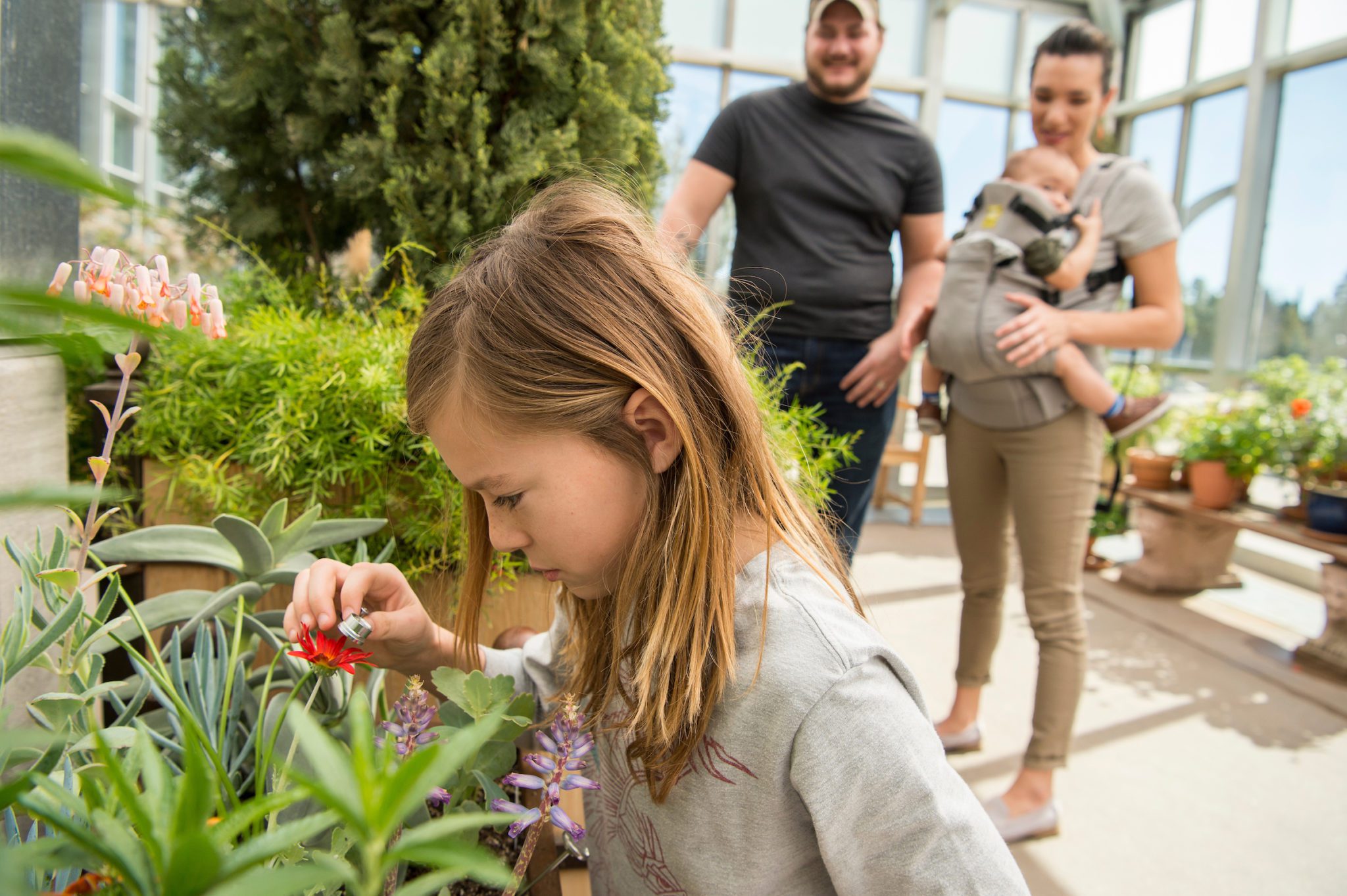 Visitors at the Denver Botanic Gardens