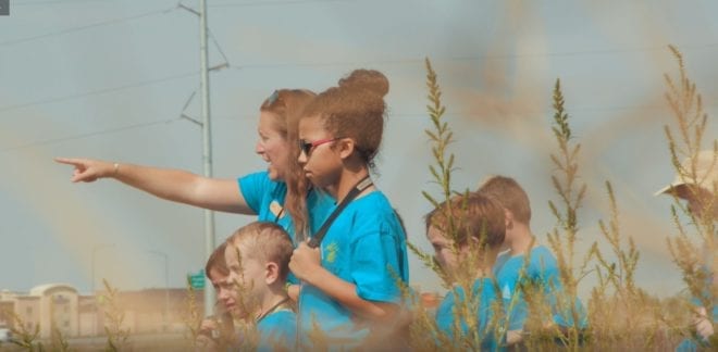 Raptor Camp participants go birding.