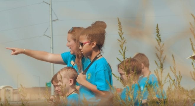 Raptor Camp participants go birding.