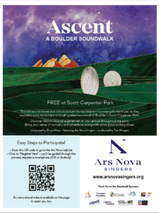 ASCENT: Un folleto de Boulder Soundwalk con código QR